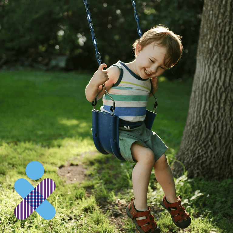 child on swing